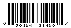 upc 020356314507 barcode image