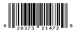 UPC barcode 020373214729