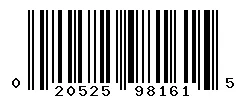 020525981615 barcode