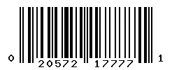 UPC barcode 020572177771
