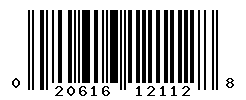 UPC barcode number 020616121128