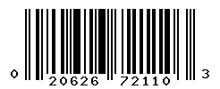 UPC barcode number 020626721103