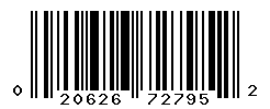 UPC barcode number 020626727952