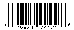 UPC barcode number 020674241318