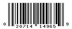 UPC barcode number 020714149659