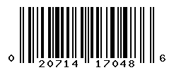 UPC barcode number 020714170486