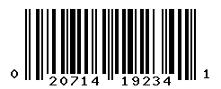UPC barcode number 020714192341