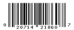 UPC barcode 020714218607