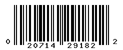 UPC barcode number 020714291822