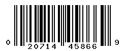 UPC barcode number 020714458669