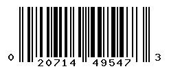 UPC barcode number 020714495473