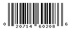 UPC barcode number 020714602086