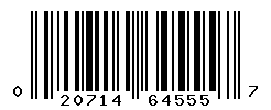 UPC barcode number 020714645557