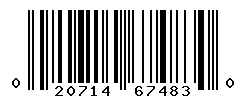 UPC barcode number 020714674830