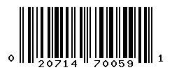 UPC barcode 020714700591
