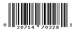 UPC barcode 020714702281