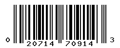UPC barcode 020714709143