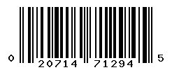 UPC barcode number 020714712945