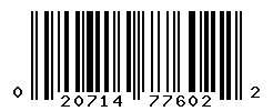 UPC barcode number 020714776022