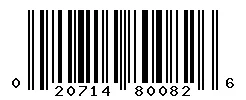UPC barcode 020714800826