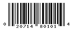 upc 020714801014 barcode image