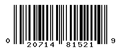 UPC barcode number 020714815219