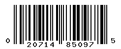 UPC barcode number 020714850975