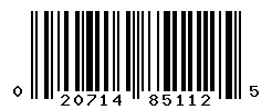 UPC barcode number 020714851125