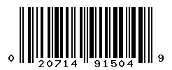 UPC barcode number 020714915049