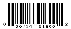 UPC barcode number 020714918002