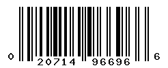 UPC barcode number 020714966966