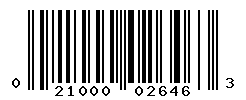 UPC barcode number 021000026463