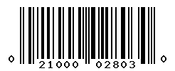 UPC barcode number 021000028030