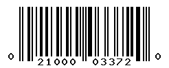 UPC barcode number 021000033720