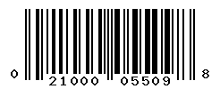 UPC barcode number 021000055098