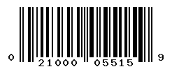 UPC barcode number 021000055159