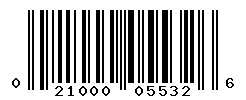 UPC barcode number 021000055326