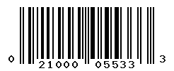 UPC barcode number 021000055333