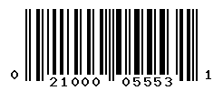 UPC barcode number 021000055531