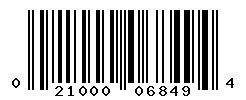 UPC barcode number 021000068494