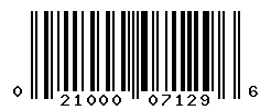 UPC barcode number 021000071296