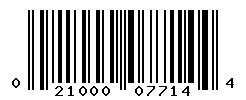 UPC barcode number 021000077144