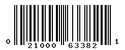 UPC barcode number 021000633821