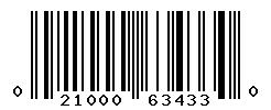 UPC barcode number 021000634330