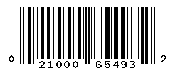 UPC barcode number 021000654932