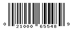 UPC barcode number 021000655489