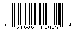 UPC barcode number 021000656554