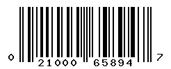 UPC barcode number 021000658947