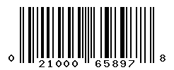 UPC barcode number 021000658978