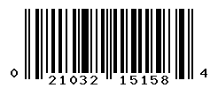 UPC barcode number 021032151584
